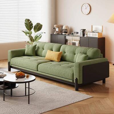 意式极简白蜡木实木发RBF小实户型木简约现沙代客厅原奶油木风灯