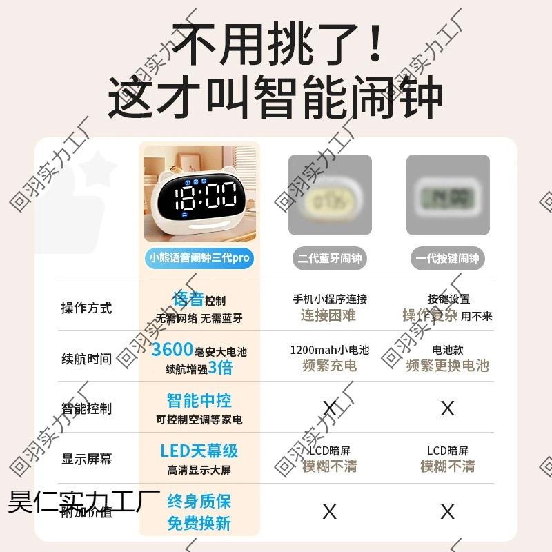 网10009559红时闹钟学习时器儿童能琪特小学生电子钟初中生自智律