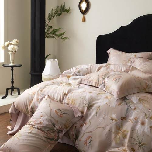 田园风竹纤维四件床套类母婴莱级赛尔床单被套上四LMJ件套a南通家