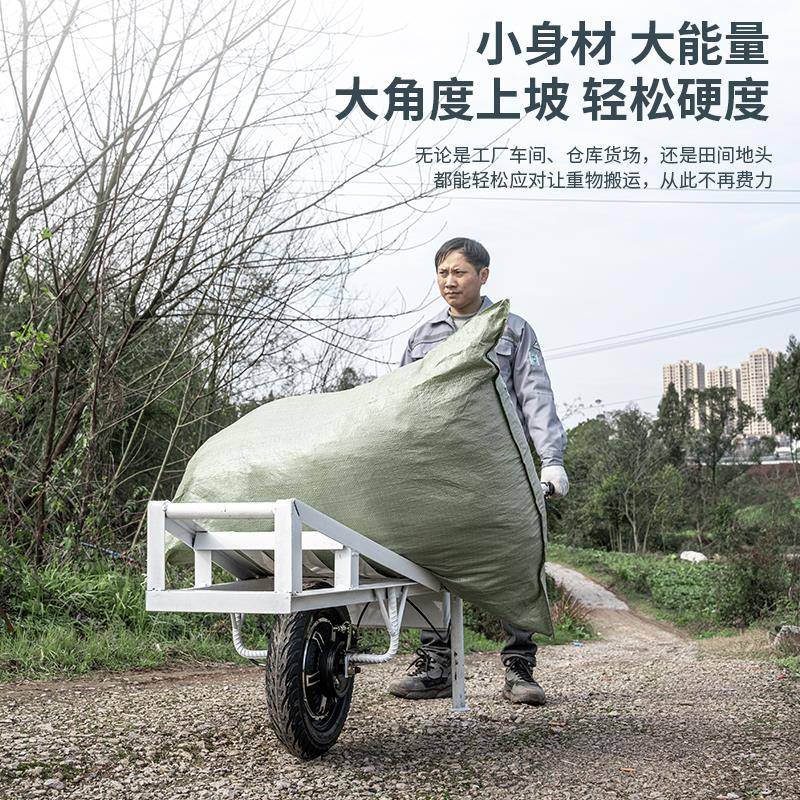 电动独轮运电动独轮车加厚农用板车输带刹车载重手推车路山搬平运