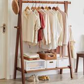 实木架衣帽VRF架落地室用挂衣卧房间榉木质家晾衣服架室内简易立