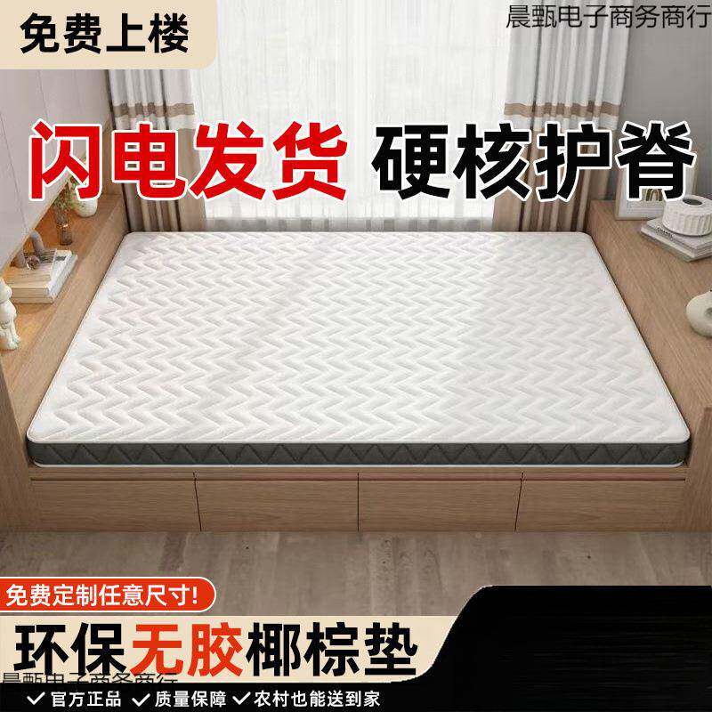 可折叠垫三叠折榻榻米用打地TUE铺地垫床子学生专宿舍两折椰棕垫