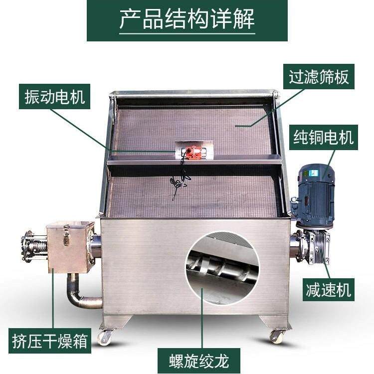 地瓜干湿分离机固液离殖机养场粪便干分湿分离机滚筒猪粉粪脱TFH