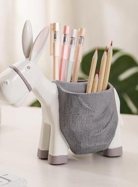 ?现客代简网红创意可爱笔好筒收纳厅书房书桌桌面小摆件TKI约物装
