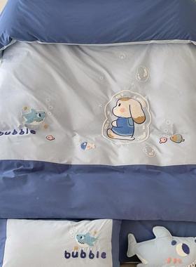 卡通绣可爱刺件套四全棉水洗棉床56301上用品儿童纯床单被棉套三