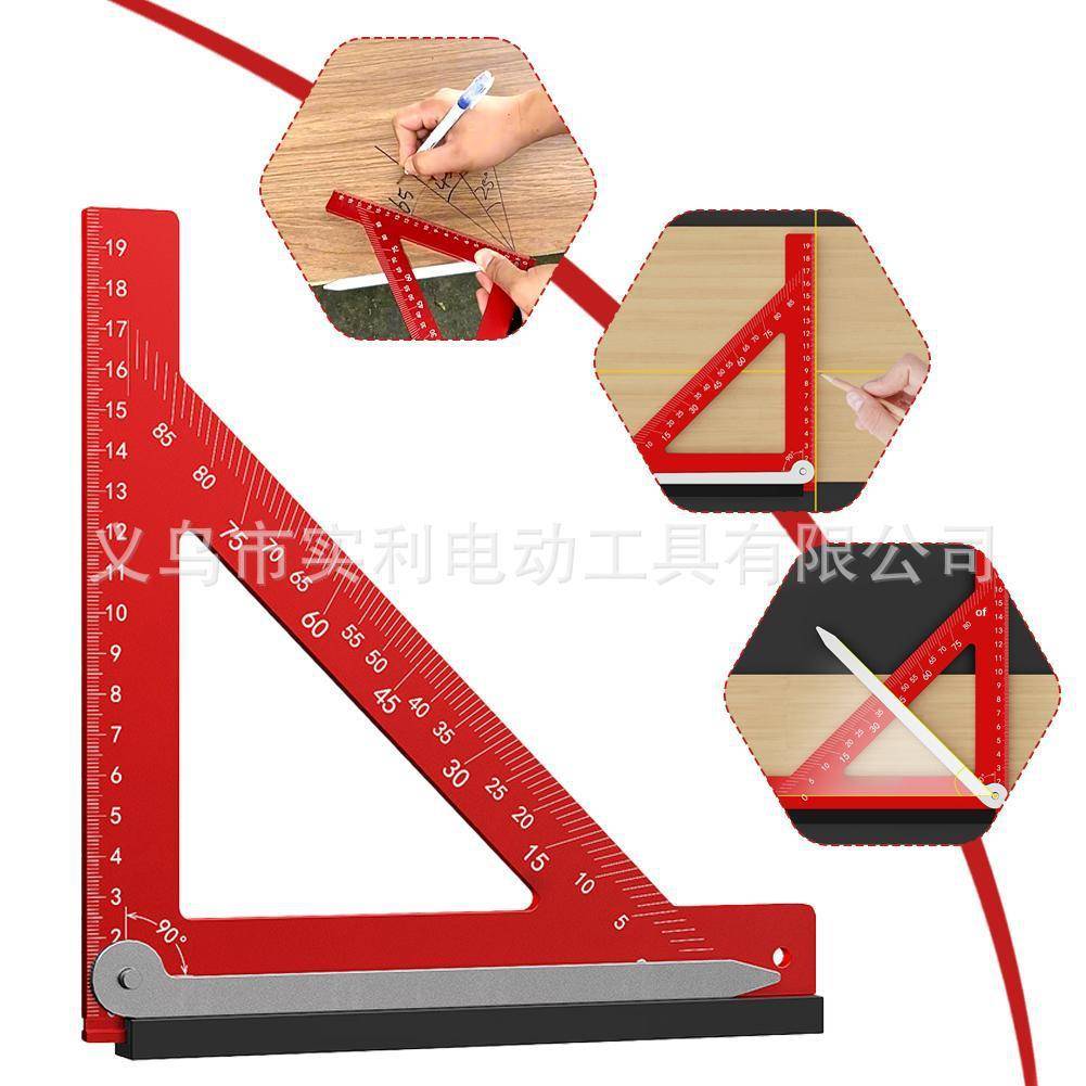 热销角尺水平直角尺角铝合木度354工三尺金多功能角尺