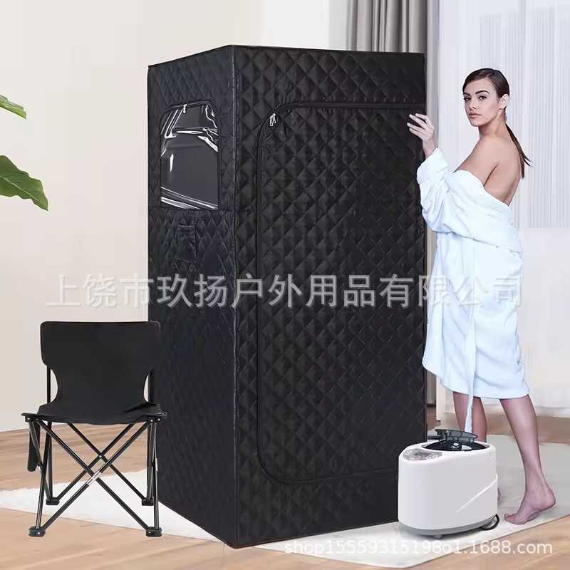 亚马逊热销汗蒸箱家用全身浴箱全封闭蒸汽桑拿箱可拆卸移动桑拿房