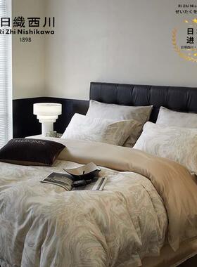 圣托里尼棉莱赛ZJF34199磨尔加厚毛四件套100支高印端花被套保暖