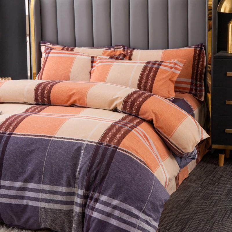 纯磨毛床上用品四件套全棉1.四件套纯5米床单笠秋冬厚床人被套三,床上用品,床单,淘宝优惠券,粉丝福利购,淘宝优惠卷