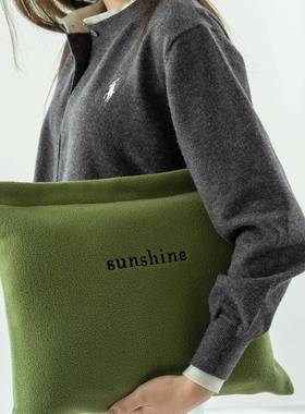 休可收纳便携抱外出旅枕行户二外合一办公室沙发毯子保暖午睡PUB