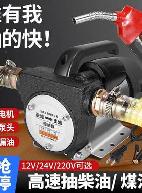 电动0抽泵12v2IZF4v22柴油泵小型抽油机自吸泵抽水v加油油加油机