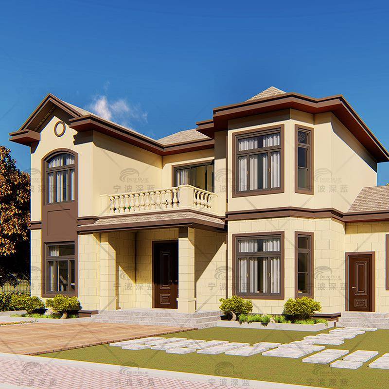 集成房屋动房临活移动别墅海两层H7欧式轻钢墅别农村自建房图纸