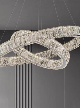 2灯023新款轻奢冰川客灯厅水晶大吊全光谱智能气卧室餐厅别墅GJM