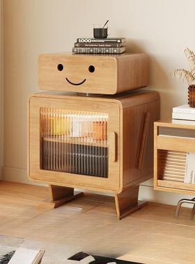 实木床柜收纳室储物柜客创意斗卧柜机器62299人侧边带灯儿童厅床