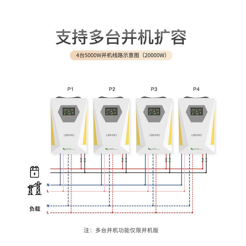 家22V0太阳能光伏发电系统逆控一用体离并储网能708内置MPPT大功