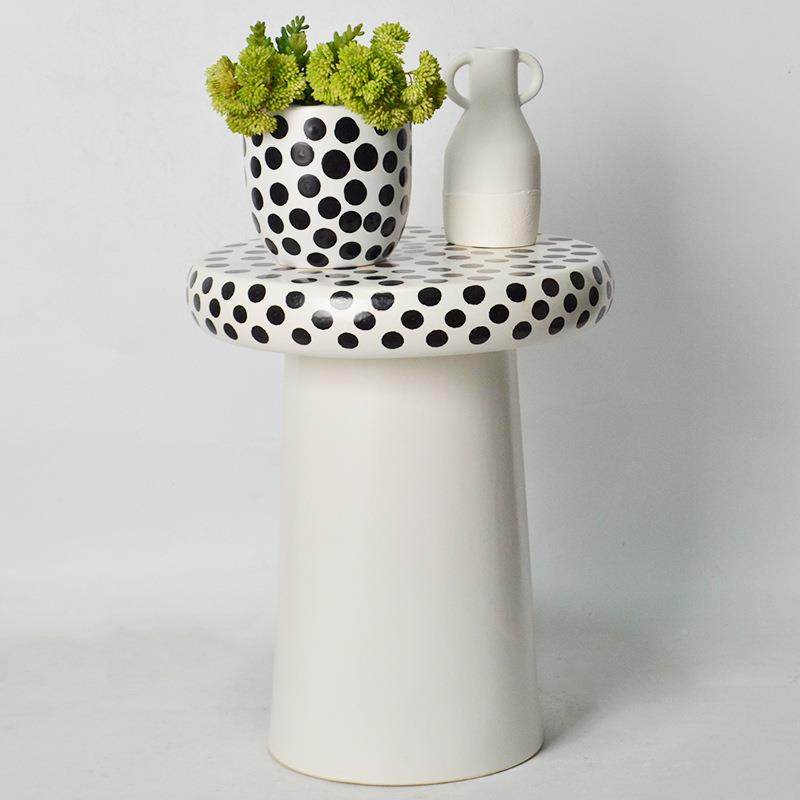新款圆点菇蘑陶瓷凳客子装饰件小凳子家居圆凳坐墩LVI椅子厅摆装,橡塑材料及制品,工业陶瓷,淘宝优惠券,粉丝福利购,淘宝优惠卷