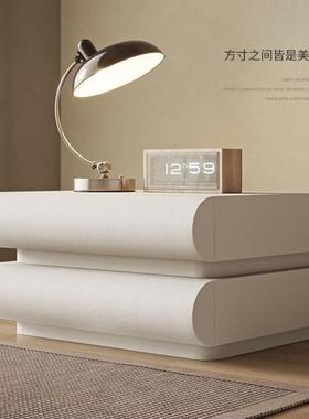 新款网红奶油边风白色床头柜皮质意式木极简卧室实WMF床纳收储物