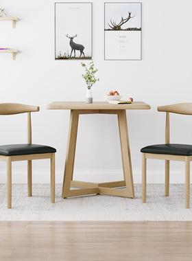 餐椅桌家用现代板XLS简约餐桌椅学习久坐书凳子靠背凳租出房牛角T