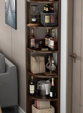 三角墙角柜角柜纳客厅沙发边柜实木NOC厨房转角置形物家架用角落