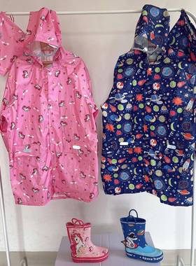 儿童雨衣男童小孩身防水女童位宝幼儿园上全学EYU小宝学生带书包