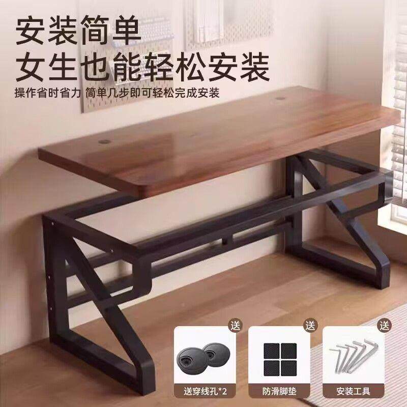 实木电脑桌台型式家办用卧书桌学习桌TTS公桌学生小户室电竞简易