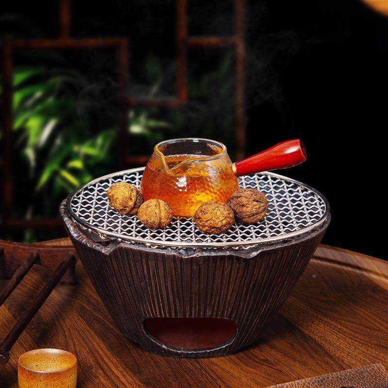 陶瓷煮茶无品牌/器火炉酒精灯碳茶壶南瓜火炉陶功夫煮茶炉子陶土