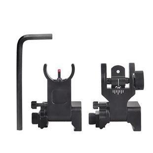 光纤绿机瞄金准星折叠870机瞄属光纤瞄准械器前红后IronSight