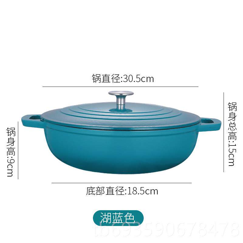 正品日本瑯锅焖锅海鲜锅铸铁锅多功能妈焗锅焖烧锅电磁炉炒咪锅30