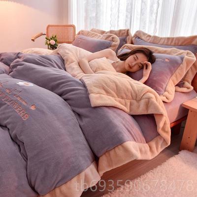 正品珊件瑚绒加厚保暖双面绒牛奶绒防静电被季床单款冬床笠家套用