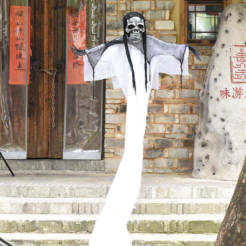 现头货万圣屋节酒OLZKTV大型装饰道吧具鬼密室恐怖骷髅吊鬼挂件门
