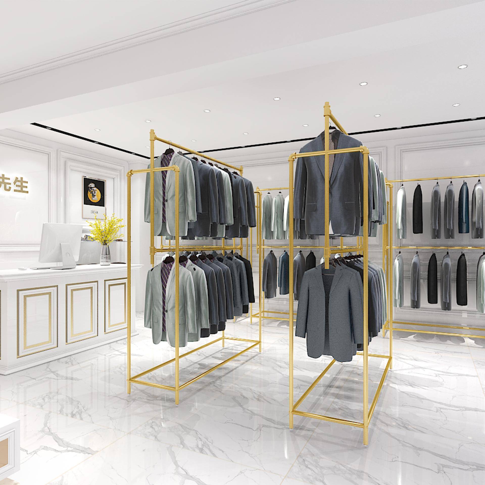 婚架影楼用展375示架装礼服架子旗袍双纱层专礼服展示架男挂衣架
