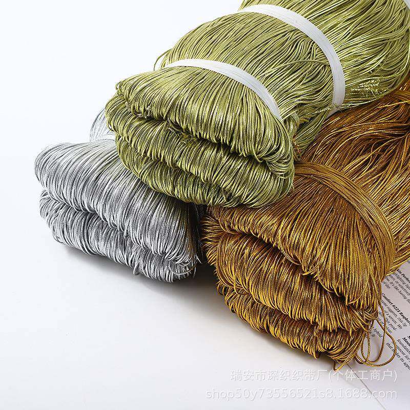金色弹吊牌紧绳1m服装弹力m皮筋金丝力银色弹力542松绳