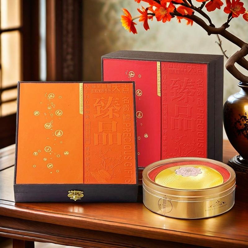滋材补品GDS礼盒空高级感片高档四拼新款参茸红参鹿茸中药包盒装