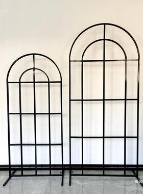 景庆屏铁婚艺拱形背花田喜事风婚礼迎宾区布置花架门F966MH7J橱窗