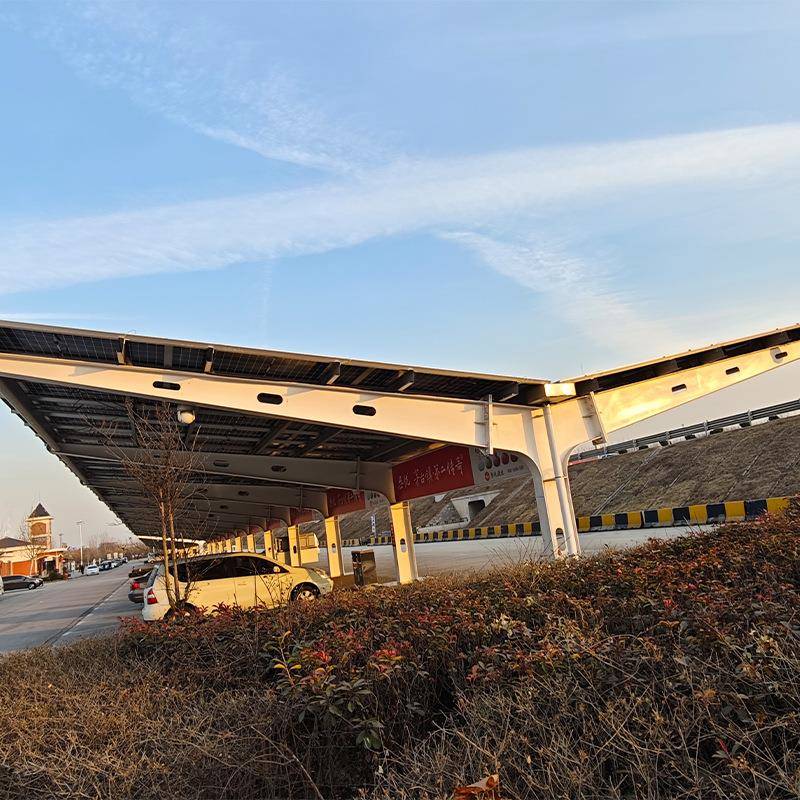 新能太阳能光伏车棚服务NKK区电动汽膜车充电停源车小区棚结构停