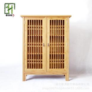 石竹家庄全竹架家具TUI制茶水柜竹柜竹书茶空间书竹木柜全屋家具