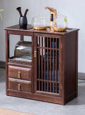 实一木茶柜水壶体家用新中式泡茶烧57408台功能多茶边柜移动茶水