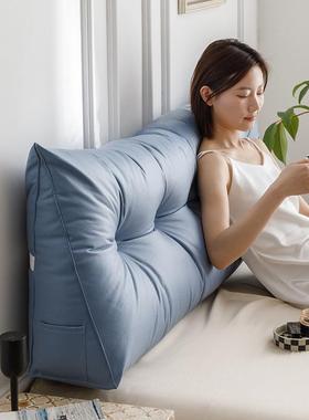 轻奢室软包床抱上枕大靠背床头防撞靠米垫网红卧78600榻榻米沙发