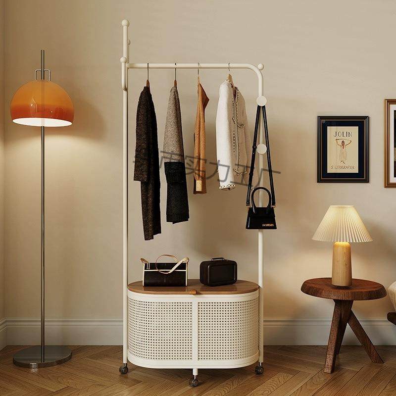 日奶式仿藤编衣帽架落LCH地卧室厅简约轻奢客衣带柜篮移动油风挂,电子元器件市场,其它元器件,淘宝优惠券,粉丝福利购,淘宝优惠卷