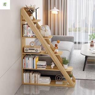 现代架简约客厅置物落地书架多书柜展NLV示架断装饰隔屏风层多层