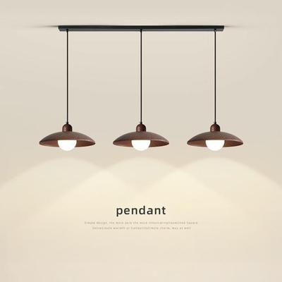 日式复古吊灯胡桃餐厅卧室民餐宿MD-01-18茶木室桌飞碟卧饭厅吧台