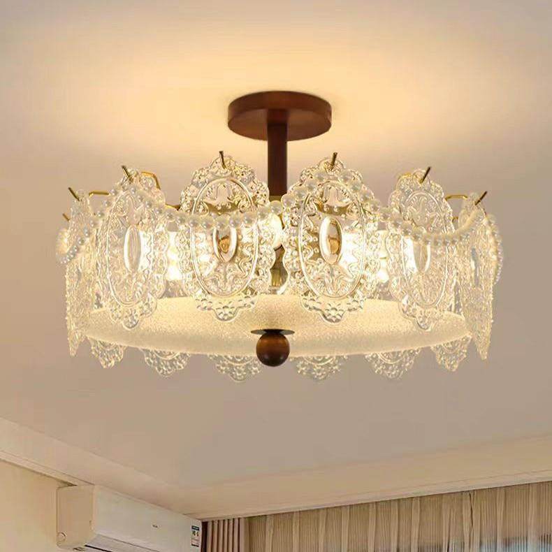 灯吊511餐厅灯水晶玻璃法护式轻奢大主灯卧室厅中山灯具复古眼复,家装灯饰光源,智能吊灯,淘宝优惠券,粉丝福利购,淘宝优惠卷