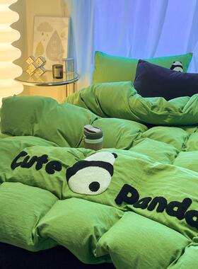 2024款床品四套件水洗WZ100770棉毛巾绣床单笠件被套4床上三套学