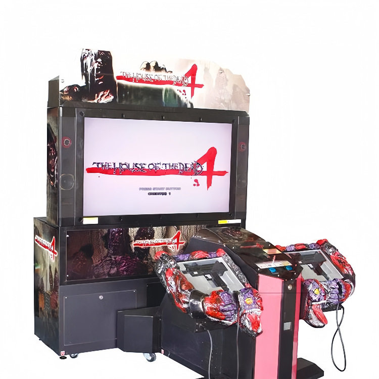 全新55寸双人射击类游戏机鬼屋4电玩城室内大型双枪射击类模拟机