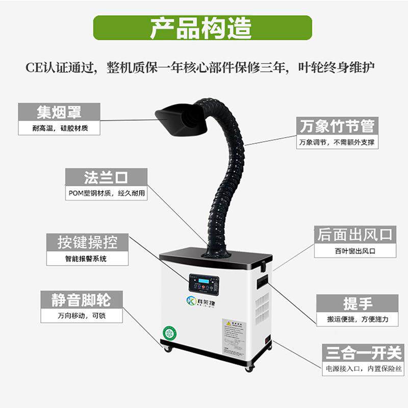 艾阵159灸烟雾化净动器中医理疗馆排烟系统激光美容点移式抽吸除