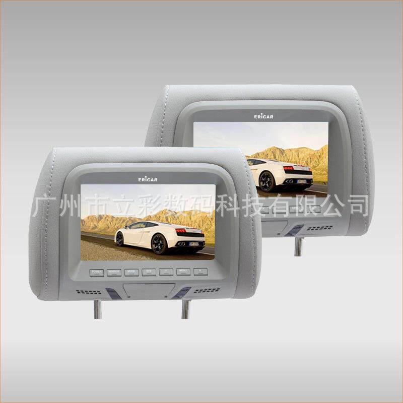 车载播显示头器7寸通用枕显示屏EV-707HV高清mp播5放器可选USB/SD