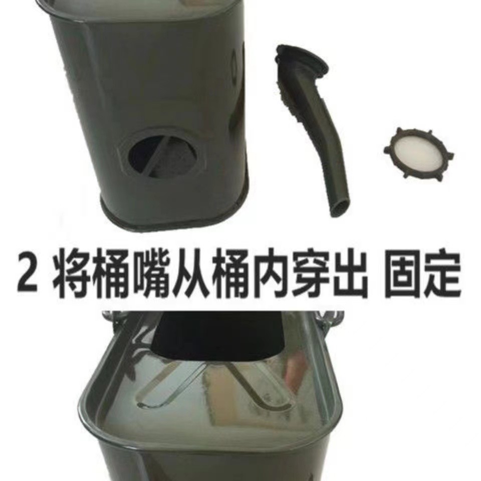 加厚长嘴油桶手提加油桶铁桶便携式油壶注水桶14L升转换桶汽油桶