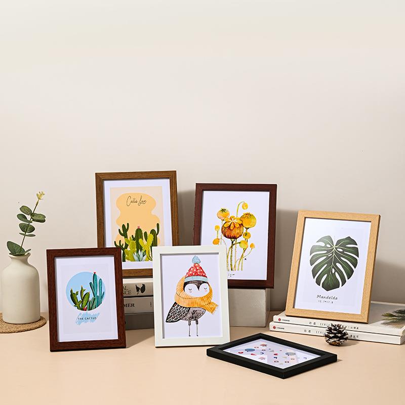 现货简约MDF材质手工小清新拍立得相框装饰挂墙摆台画框