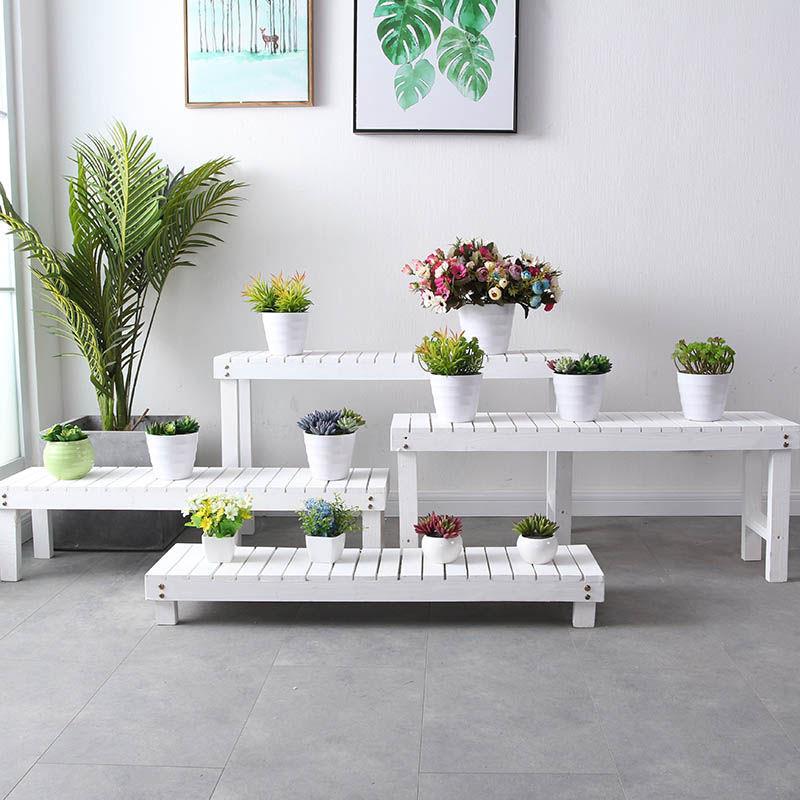 阶梯花架实木台梯形多花个单落YYO地式脚踏凳阳庭院层防腐绿萝赵