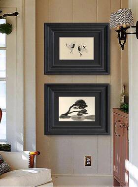 山昌复南黑白摄影客厅装饰画法式古风画美式餐厅卧室挂本画AUMH07